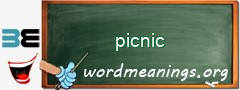 WordMeaning blackboard for picnic